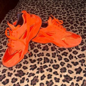 Orange Air Hurache Nikes Shoes